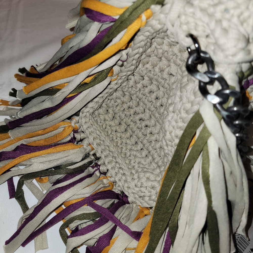 NEW Belier Belier BOLSA Crochet FRINGE Bag - Picture 9 of 16